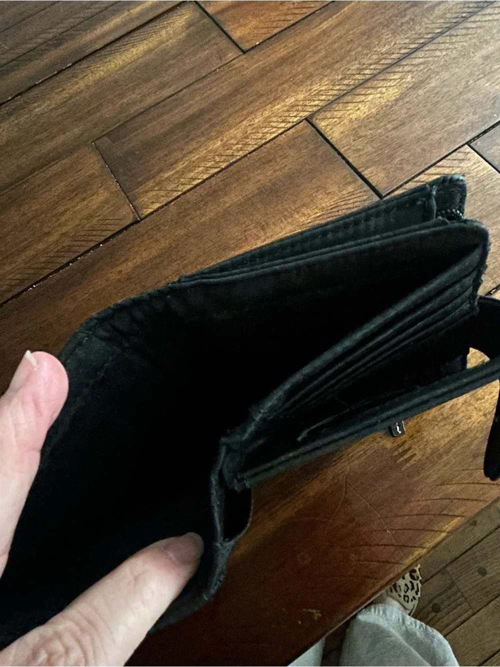 Black Leather Wallet- Unbranded